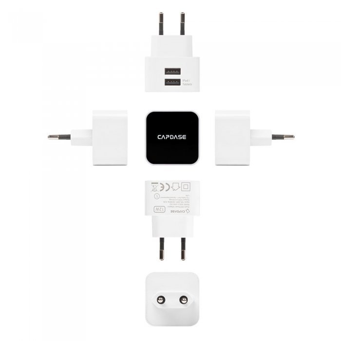 Сетевое зарядное устройство Capdase Cube K2 Lightning, 2 USB, 2.4 A, белое Сетевое зарядное устройство Capdase Cube K2 Lightning, 2 USB, 2.4 A, белое