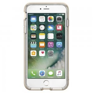 Чехол с подставкой Spigen Crystal Hybrid прозрачный + золотой для iPhone 8 Plus/7 Plus