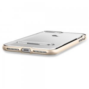 Чехол с подставкой Spigen Crystal Hybrid прозрачный + золотой для iPhone 8 Plus/7 Plus
