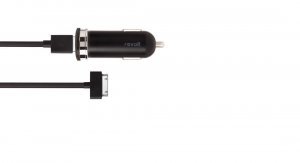 Автомобильное зарядное устройство Moshi Revolt 2.1 A, черное + 30-pin кабель в комплекте