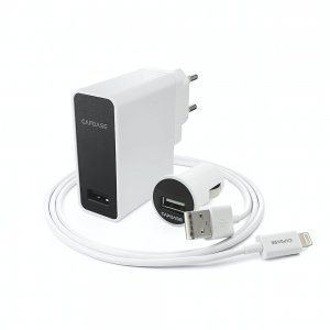 Комплект зарядных устройств Capdase Ampo K1 Lightning белый Комплект зарядных устройств Capdase Ampo K1 Lightning белый