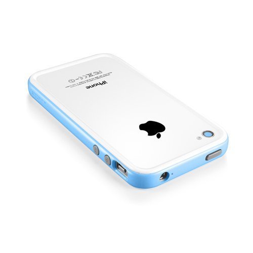 Чехол-бампер для Apple iPhone 4/4S - SGP Neo Hybrid 2S Snow голубой