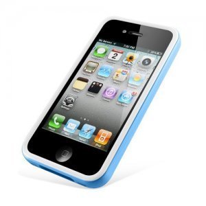 Чехол-бампер для Apple iPhone 4/4S - SGP Neo Hybrid 2S Snow голубой