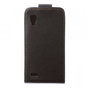 Чехол-флиппер для LG Optimus L9 - Leather Pouch черный