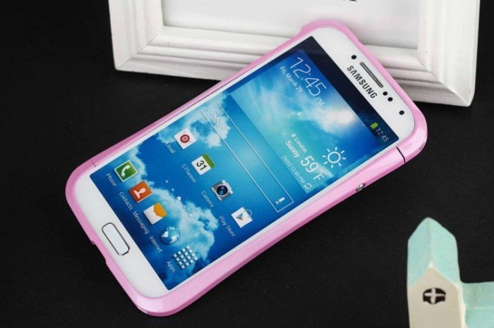 Чохол-бампер Samsung Galaxy S4 - Love Mei A6061 рожевий