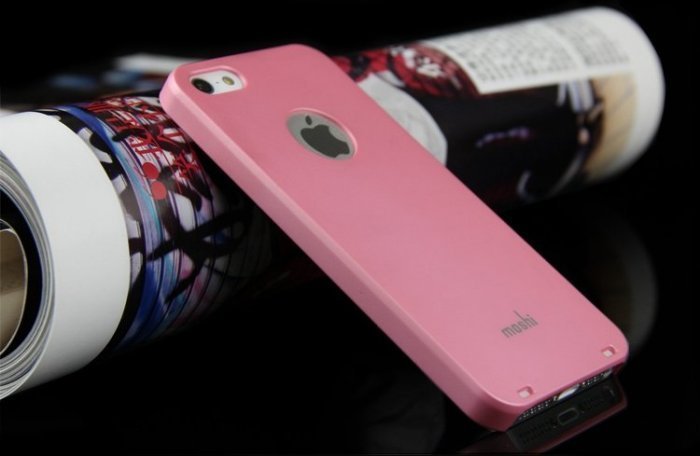 Чехол-накладка для Apple iPhone 4/4S - Moshi iGlaze 4 розовый