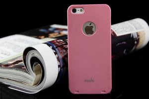 Чехол-накладка для Apple iPhone 4/4S - Moshi iGlaze 4 розовый