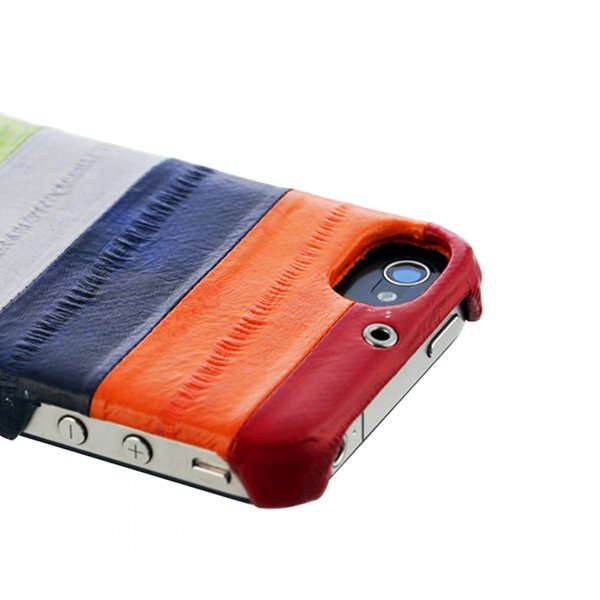 Чехол-накладка для Apple iPhone 4/4S - Zenus Prestige Natural Eel Bar разноцветный