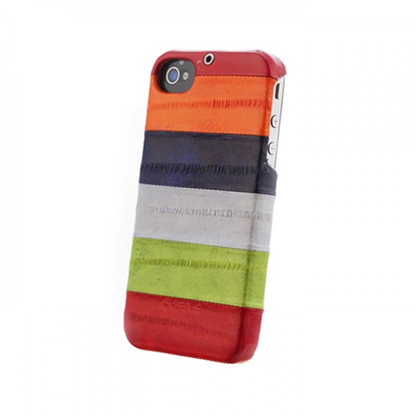 Чехол-накладка для Apple iPhone 4/4S - Zenus Prestige Natural Eel Bar разноцветный