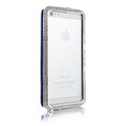 Чехол-бампер для Apple iPhone 5/5S - NewSH Swarovski design Zink синий