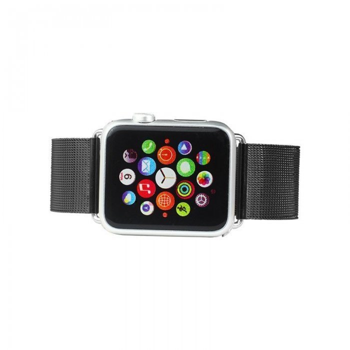 Ремешок для Apple Watch 42 мм - iBacks Stainless Steel черный Ремешок для Apple Watch 42 мм - iBacks Stainless Steel черный