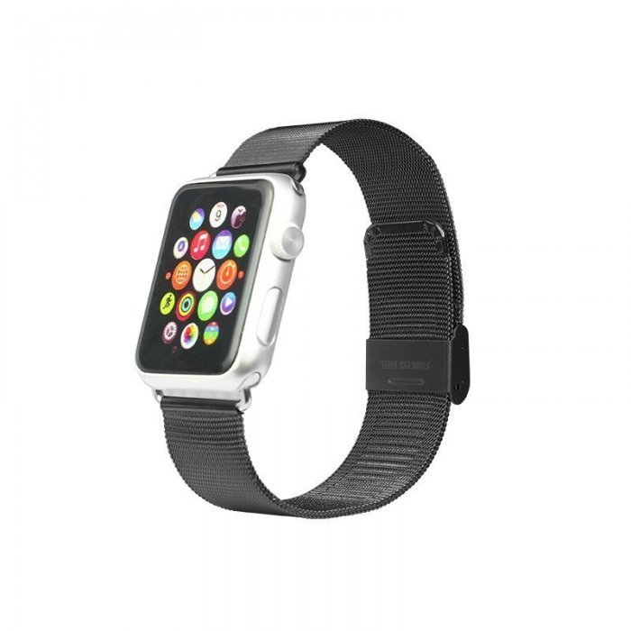 Ремешок для Apple Watch 42 мм - iBacks Stainless Steel черный Ремешок для Apple Watch 42 мм - iBacks Stainless Steel черный