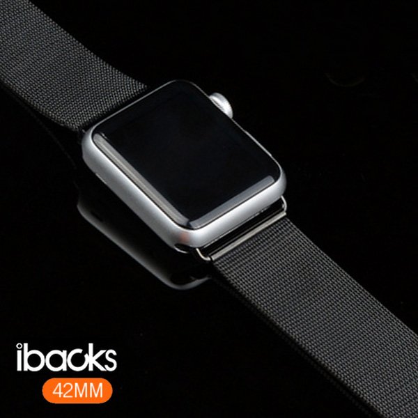 Ремешок для Apple Watch 42 мм - iBacks Stainless Steel черный Ремешок для Apple Watch 42 мм - iBacks Stainless Steel черный
