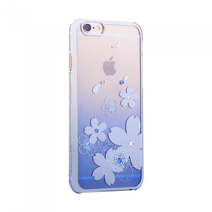 Чехол-накладка для Apple iPhone 6/6S - Kingxbar Flowers синий