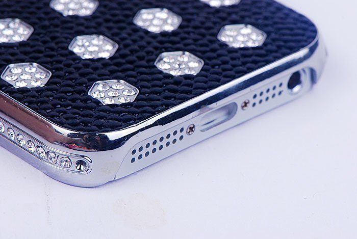Чехол-накладка для Apple iPhone 5/5S - NewSH Swarovski Swan черный Чехол-накладка для Apple iPhone 5/5S - NewSH Swarovski Swan черный