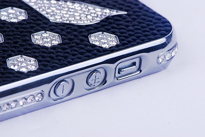 Чехол-накладка для Apple iPhone 5/5S - NewSH Swarovski Swan черный Чехол-накладка для Apple iPhone 5/5S - NewSH Swarovski Swan черный