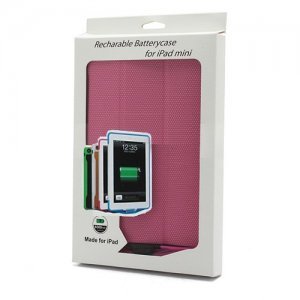 Чехол с доп.аккумулятором для Apple iPad mini 6500 мАч черный + розовый