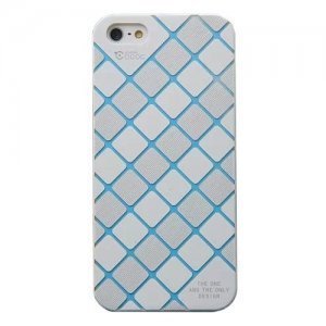 Чехол-накладка для Apple iPhone 5/5S - Cococ Diamond белый + голубой