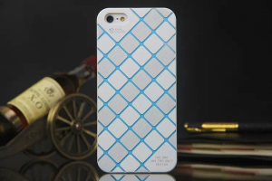 Чехол-накладка для Apple iPhone 5/5S - Cococ Diamond белый + голубой