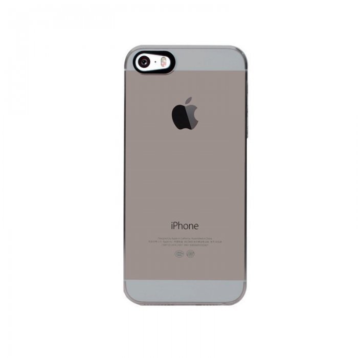 Полупрозрачный чехол iBacks Transparent серый для iPhone 5/5S/SE Полупрозрачный чехол iBacks Transparent серый для iPhone 5/5S/SE