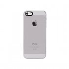 Полупрозрачный чехол iBacks Transparent серый для iPhone 5/5S/SE