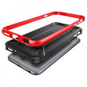 Чехол-накладка для Apple iPhone 6/6S - Spigen Neo Hybrid Carbon красный + черный