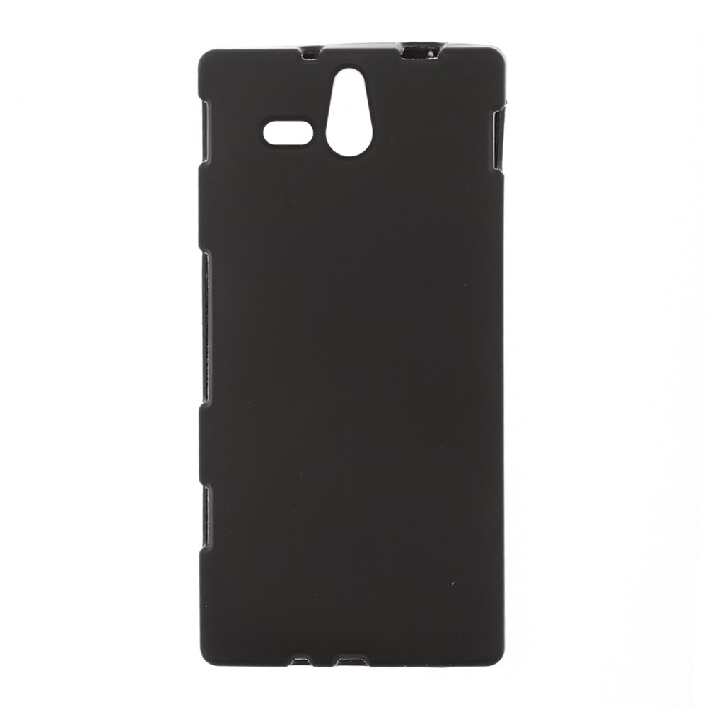 Чехол-накладка для Sony Xperia U ST25i - Silicon Case черный