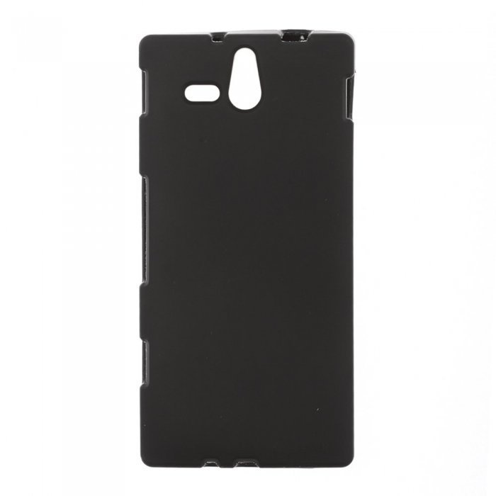 Чехол-накладка для Sony Xperia U ST25i - Silicon Case черный