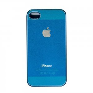 Чехол-накладка для Apple iPhone 4/4S - Metal голубой