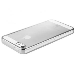 Силиконовый чехол Baseus Shining серебристый для iPhone 5/5S/SE