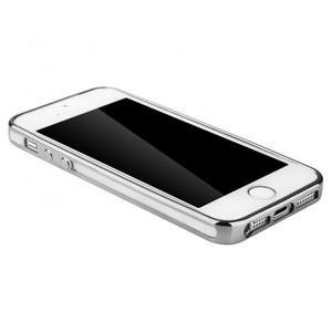 Силиконовый чехол Baseus Shining серебристый для iPhone 5/5S/SE