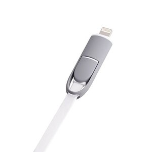Кабель Lightning/Micro-USB - Devia белый