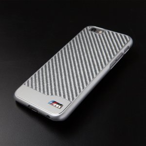 Чехол-накладка для Apple iPhone 6/6S - BMW M Carbon серебристый
