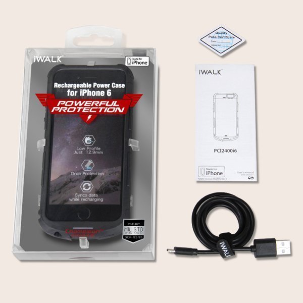 Чехол-аккумулятор iWalk Chameleon immortal i6 2400мАч золотой для iPhone 6/6S Чехол-аккумулятор iWalk Chameleon immortal i6 2400мАч золотой для iPhone 6/6S