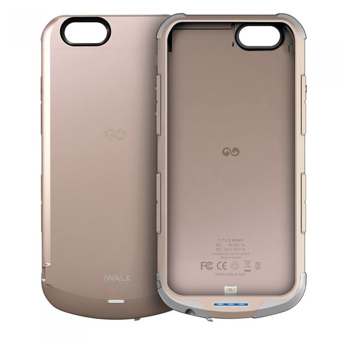Чехол-аккумулятор iWalk Chameleon immortal i6 2400мАч золотой для iPhone 6/6S Чехол-аккумулятор iWalk Chameleon immortal i6 2400мАч золотой для iPhone 6/6S