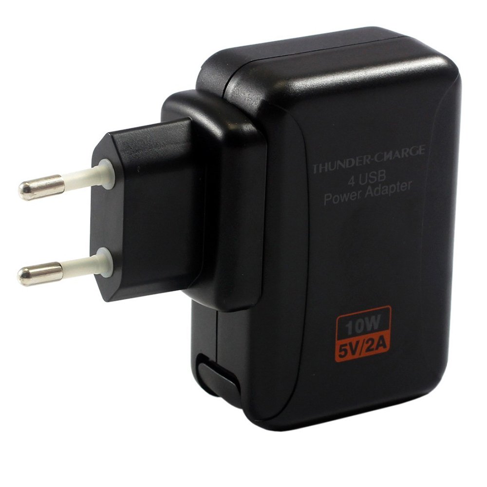 Зарядний пристрій Universal Travel adapter 4 USB чорний