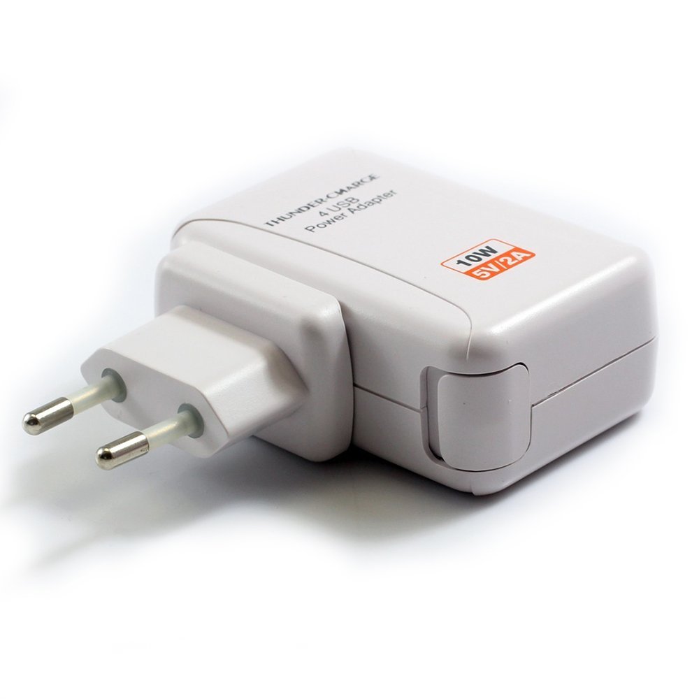 Сетевое зарядное устройство Universal Travel adapter 4 USB белое