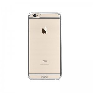 Чехол-накладка для Apple iPhone 6/6S - iBacks iFling Electroplating прозрачный + серебристый