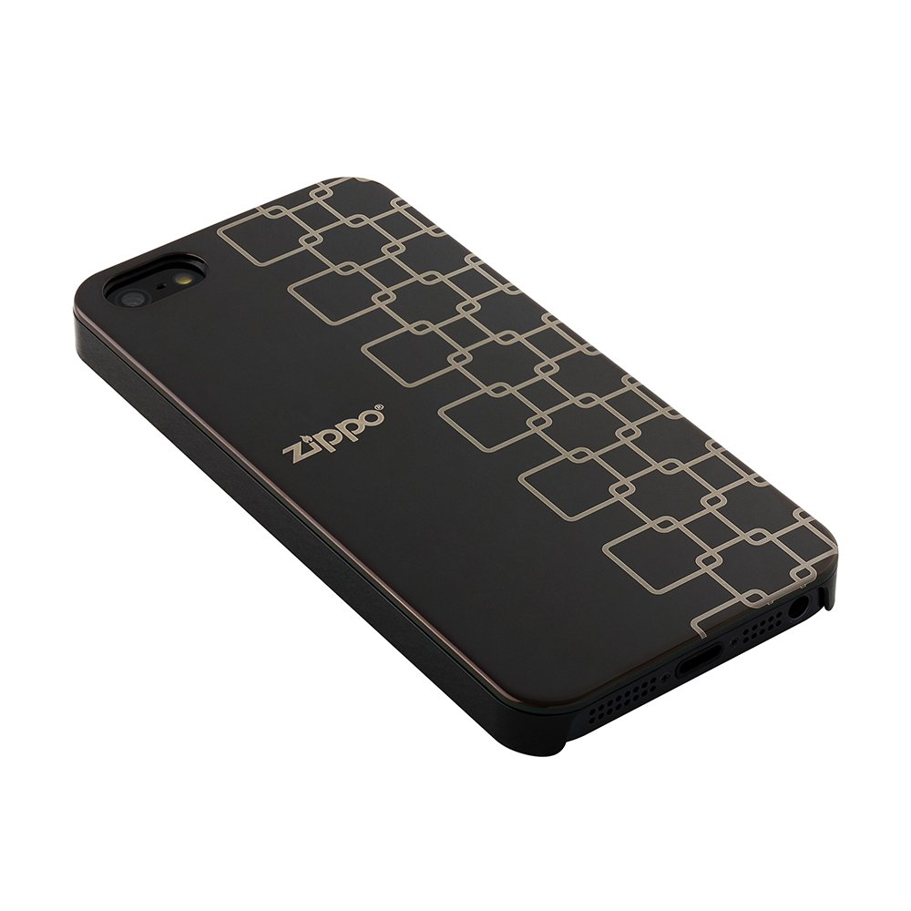 Чехол-накладка для Apple iPhone 5/5S - Zippo Square черный