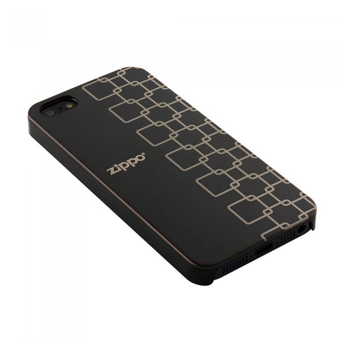Чехол-накладка для Apple iPhone 5/5S - Zippo Square черный