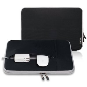 Чохол-карман для Apple MacBook Pro 15 "/ Pro Retina 15" - Runetz Neoprene Sleeve чорний + сірий