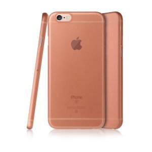 Полупрозрачный чехол Baseus Slender розовый для iPhone 6/6S
