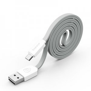 Кабель Micro-USB - Baseus String 1м, серый + белый