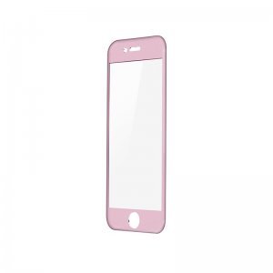Защитное стекло iBacks Full прозрачный + розовый для iPhone 6 Plus/6S Plus