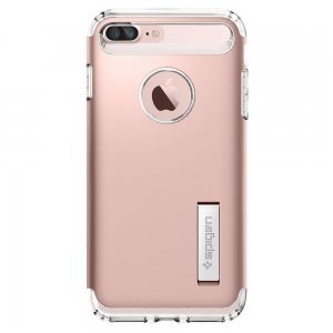Защитный чехол с подставкой Spigen Slim Armor розовый для iPhone 8 Plus/7 Plus