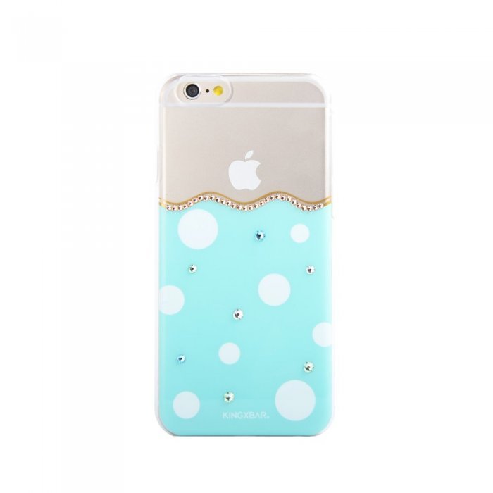 Чехол-накладка для Apple iPhone 6/6S - Kingxbar Polka-Dot голубой