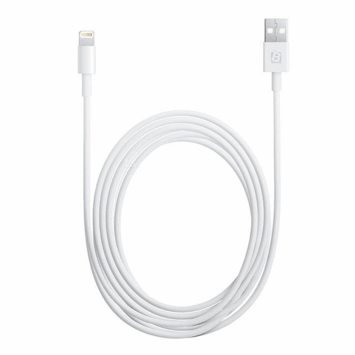 Кабель Lightning BASEUS 8 pin, 2м, белый Кабель Lightning BASEUS 8 pin, 2м, белый