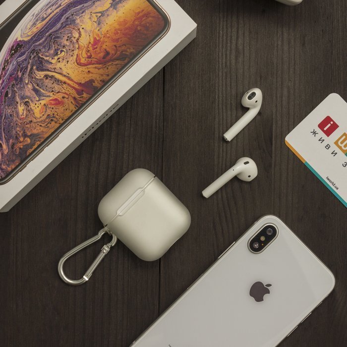 Силиконовый чехол Coteetci прозрачный для Apple AirPods