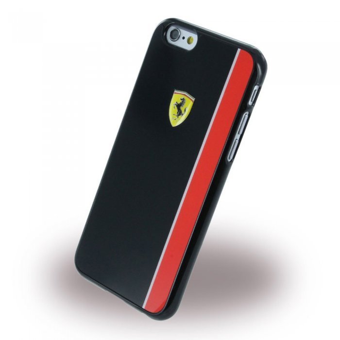 Чехол-накладка для Apple iPhone 6/6S - Ferrari Scuderia черный + красный