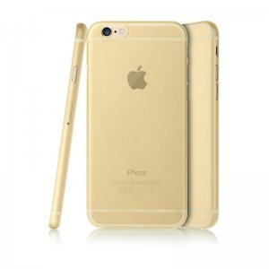 Полупрозрачный чехол Baseus Slender золотой для iPhone 6/6S